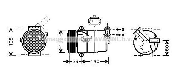 AVA QUALITY COOLING Компрессор, кондиционер OLAK446